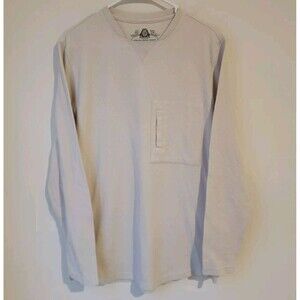 American Rag Cie Mens Thermal Shirt Long Sleeve Size Medium M‎ Off White Minimal